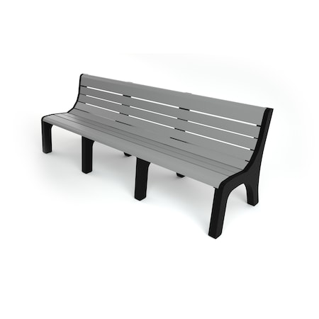 Frog Furnishings Gray 8' Newport Bench PB 8GRANEW